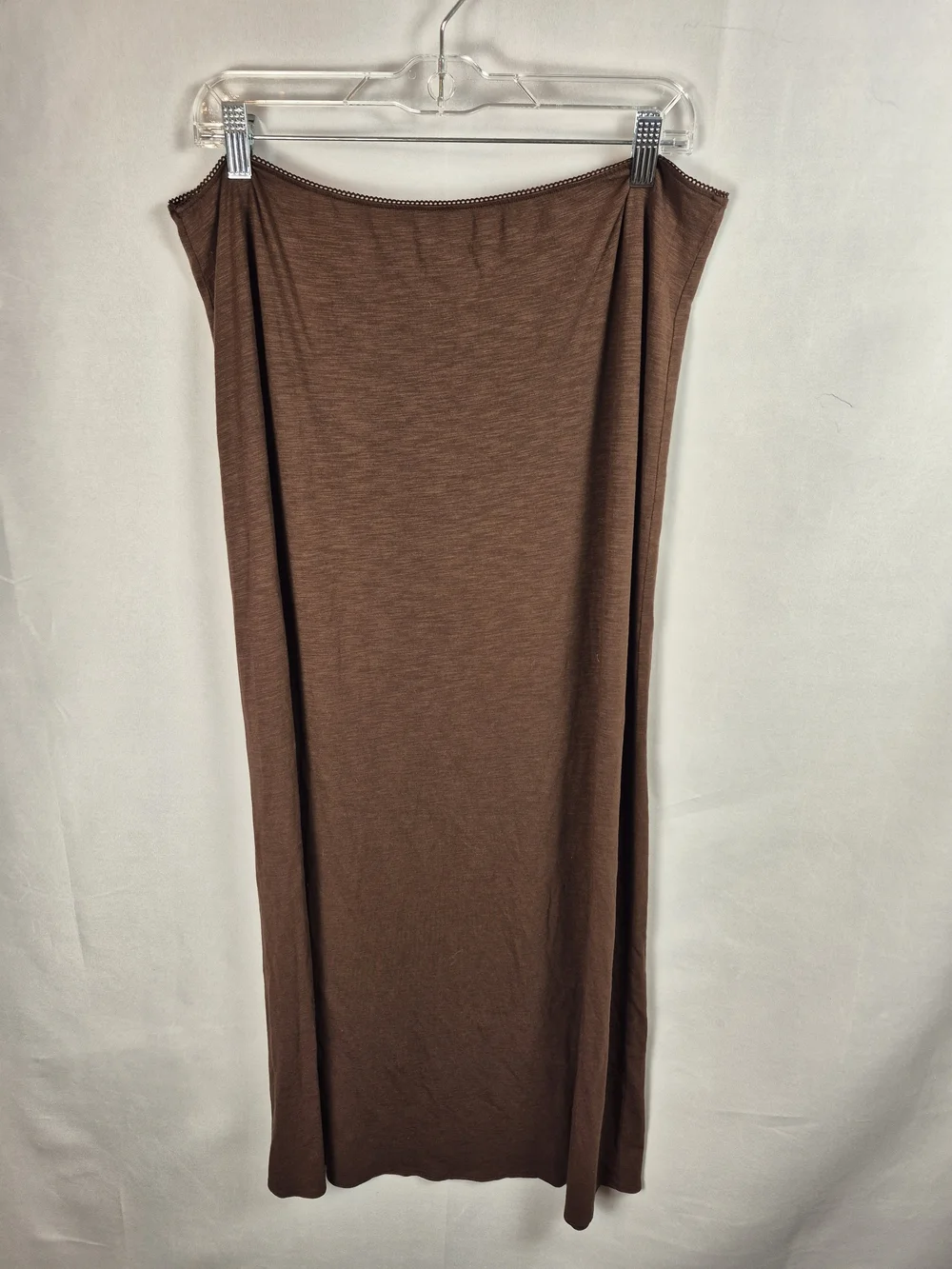 aerie Chocolate Brown Maxi Skirt — Streamlined Silhouette